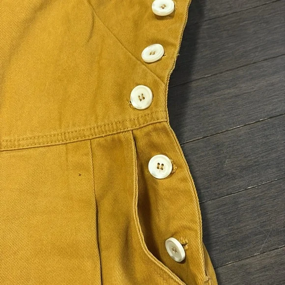 ASOS Mustard Yellow Overalls with Button Accent Women’s 6 - Picture 6 of 11